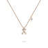 Solid 925 Sterling Silver Initial Crystal Personalised Alphabet Letter Necklace Rose Gold Filled